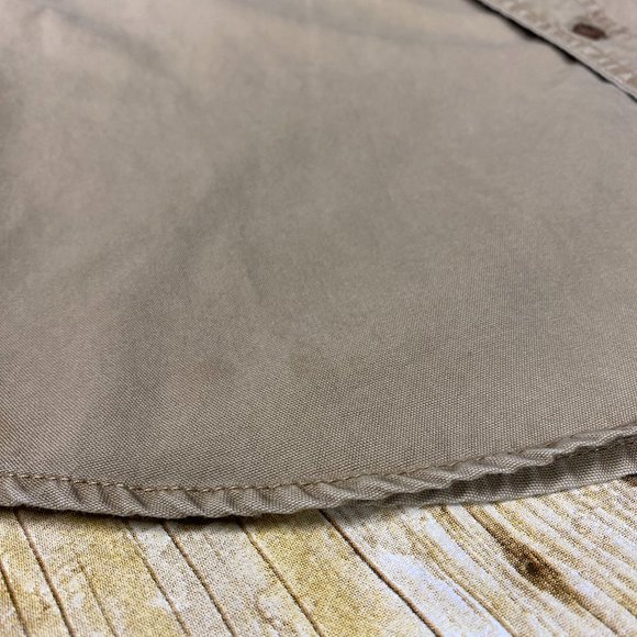 Eddie Bauer Shirt Men Large L Brown Khaki Button Up Short Sleeve Pockets Hiking - Picture 6 of 9